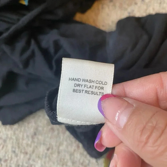 VTG Y2K Boundary&Co Women’s S Colorful Patchwork Geometric Black Goth Maxi Dress - Picture 7 of 14